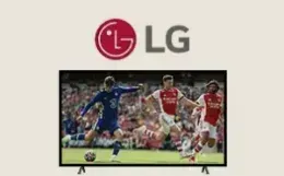 Téléviseur LG diffusant un match